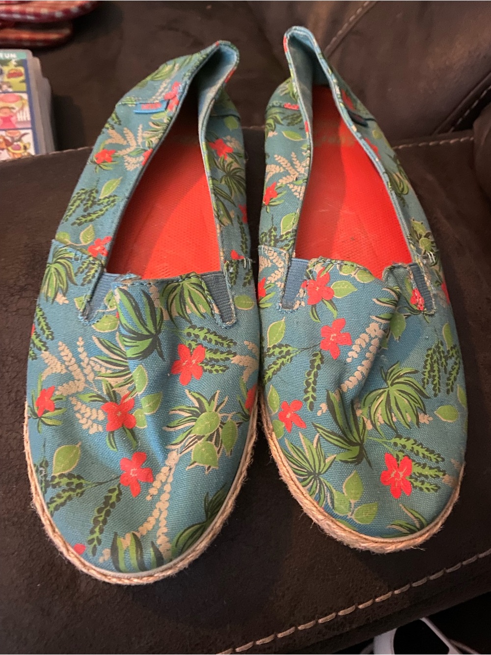 Tropical Vans slip on shoes
